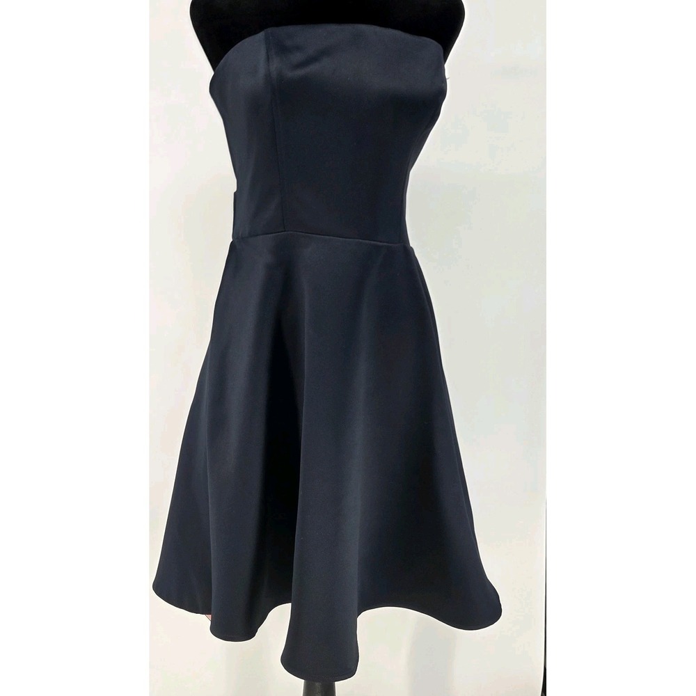 Halston H heritage Dress 8 Navy Pink Built‎ In Bra Prom Homecoming